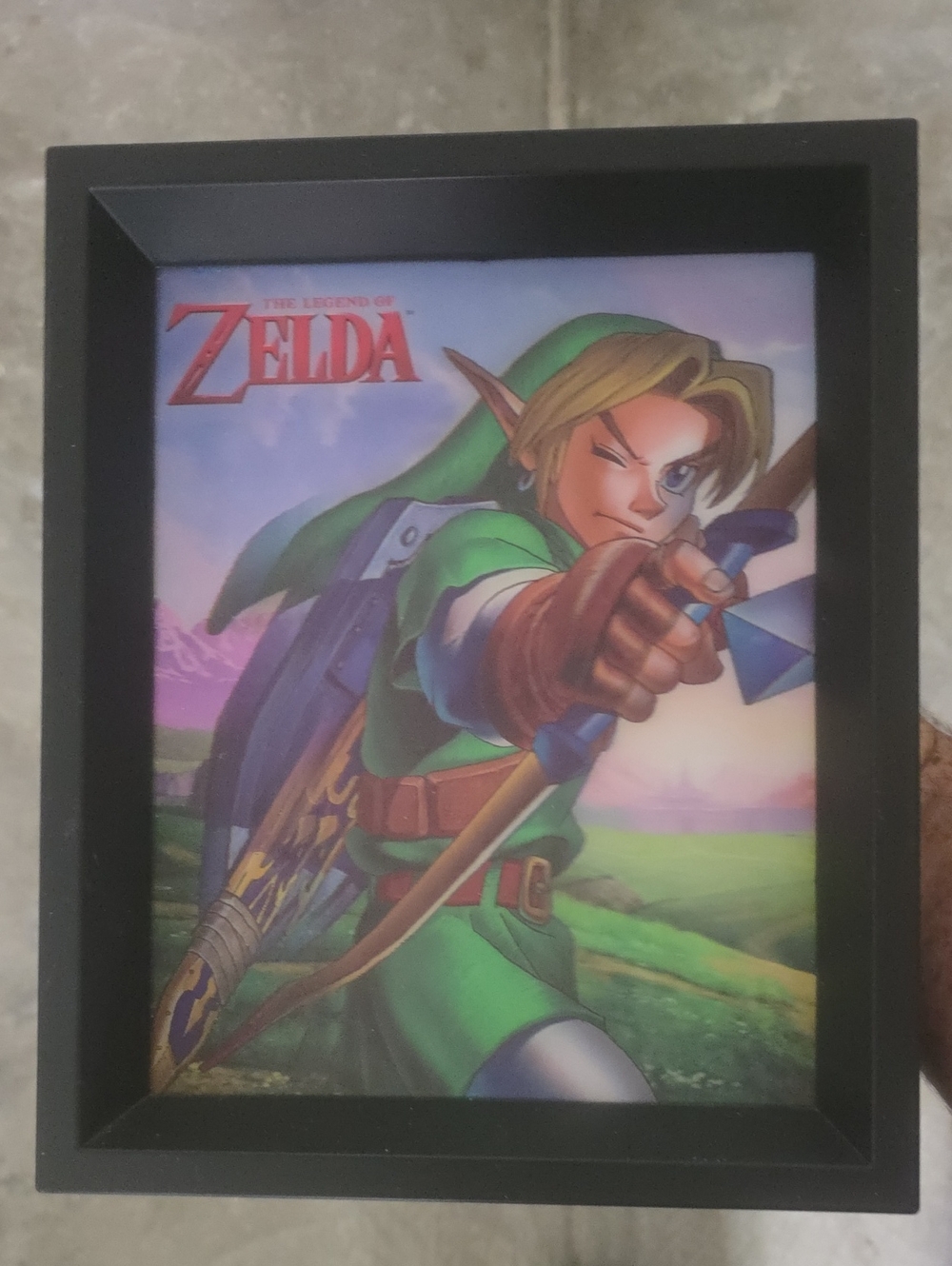 The Legend of Zelda Link Arrow 3D Framed Art - Green